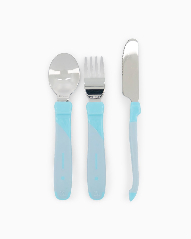 TWISTSHAKE CUBIERTOS 12M+ PASTEL AZUL