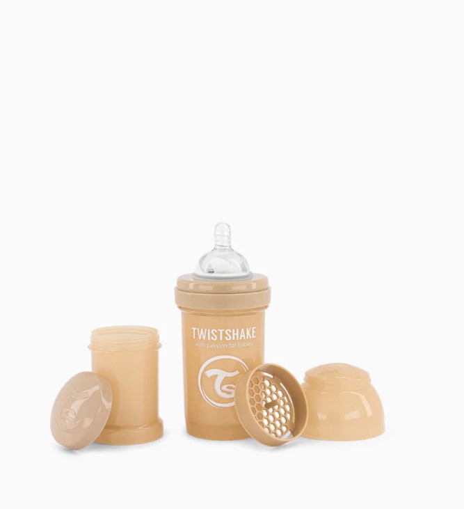 TWISTSHAKE BIBERON 180ML PASTEL BEIGE +0M