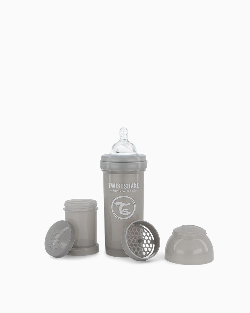 TWISTSHAKE BIBERON 260ML PASTEL GRIS