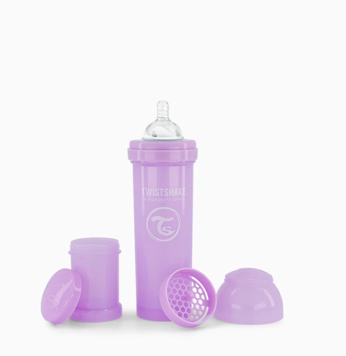 TWISTSHAKE BIBERON 330ML PASTEL MORADO