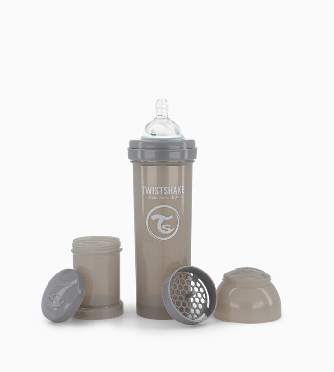 TWISTSHAKE BIBERON 330ML PASTEL GRIS