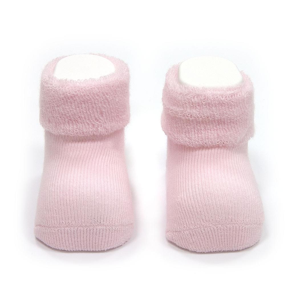 CALCETINES BEBE LISO ROSA T.0 (15-16)