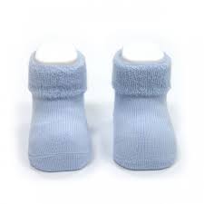 CALCETINES BEBE LISO CELESTE T17-18