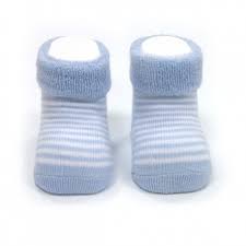 CALCETINES BEBE LISTADO CELESTE T.15-16