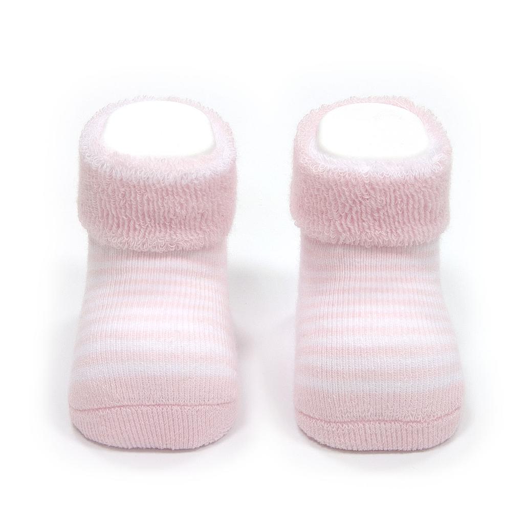 CALCETINES BEBE LISTADO ROSA T.17-18