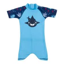 TRAJE SWIMWEAR AZUL TIBURON TALLA 2