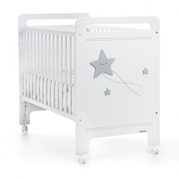 CUNA COLECHO 120X60 GALAXIA BCO/PLATA