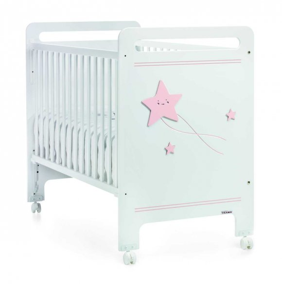 CUNA COLECHO 120X60 GALAXIA BCO/ROSA