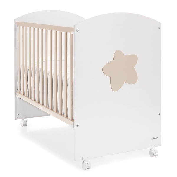 CUNA COLECHO 120X60 BIG STAR BLANCO/TIERRA
