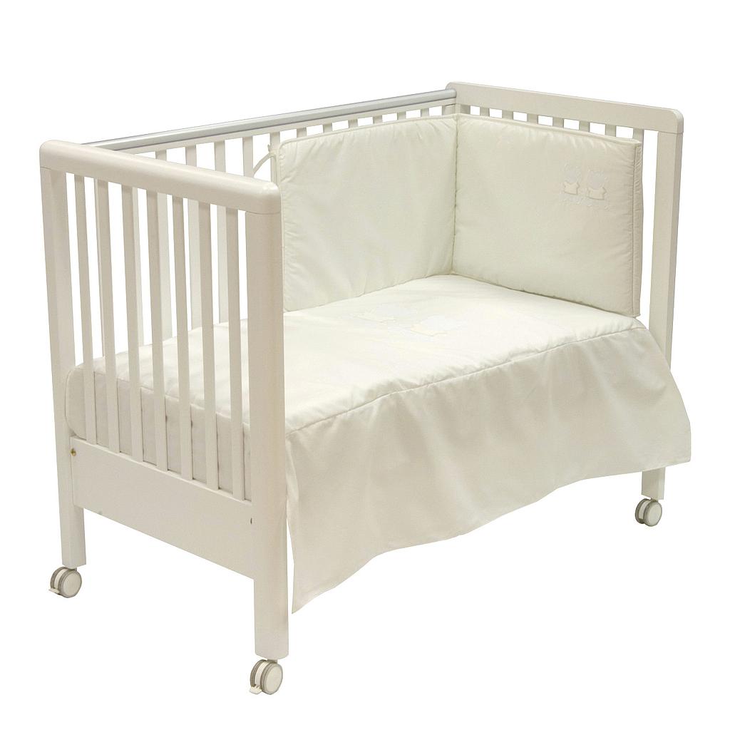 COLCHA+PROTECTOR CUNA 60 OSITOS BEIGE