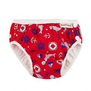 BAÑADOR PAÑAL ROJO MARINO T.S