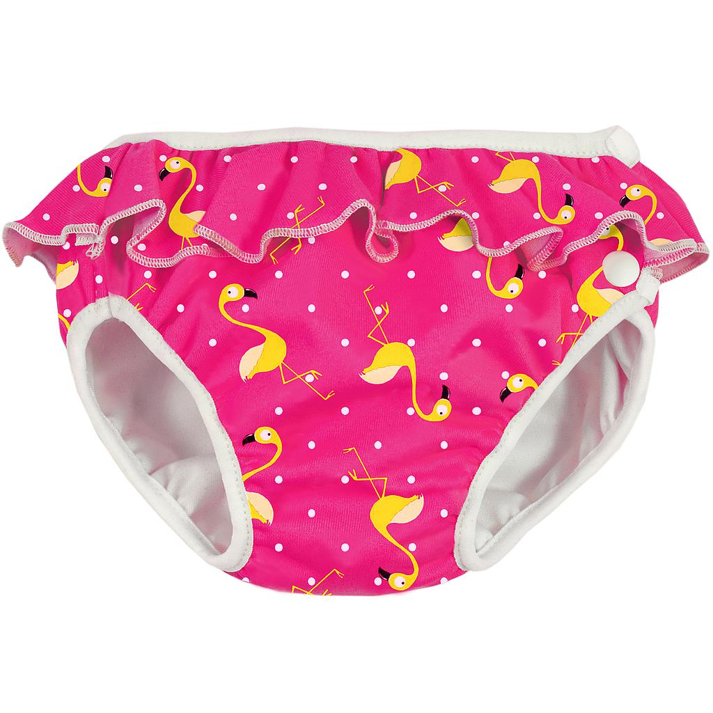 BAÑADOR PAÑAL ROSA FLAMINGO T.M
