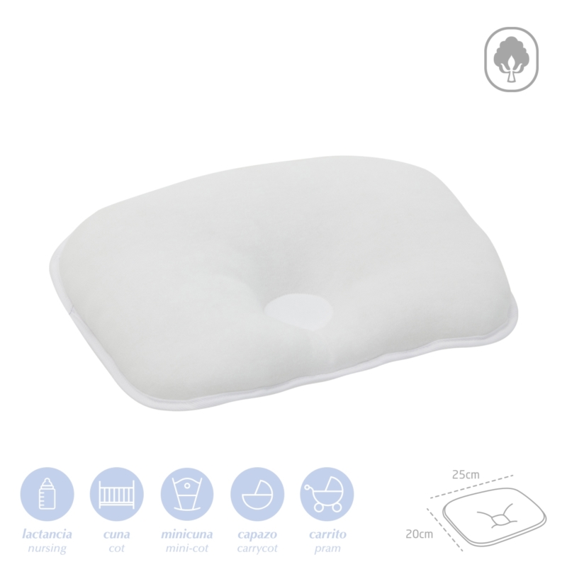 COJIN DE BRAZO LISO E BLANCO 25X20CM