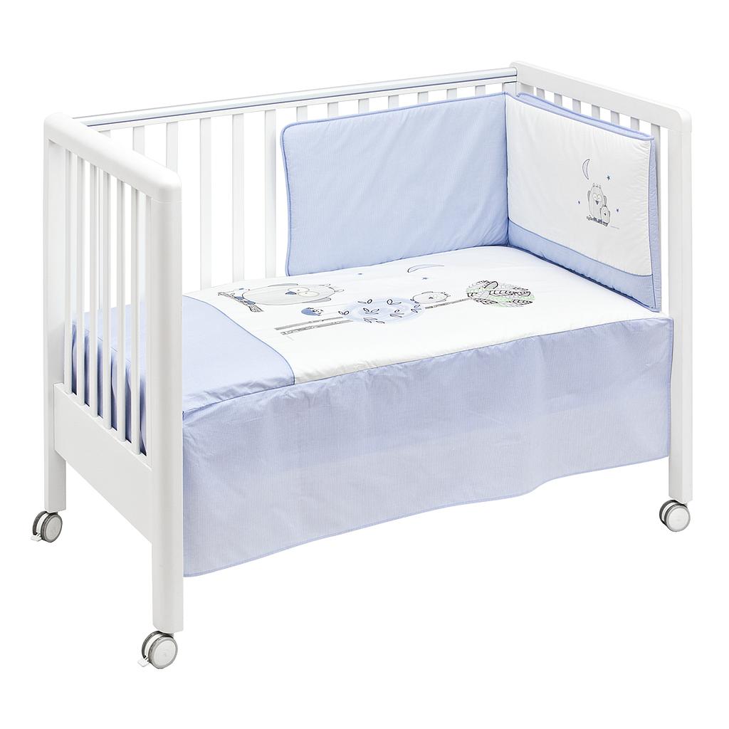 COLCHA+PROTECTOR IV/ CUNA 60 GUFO CELEST