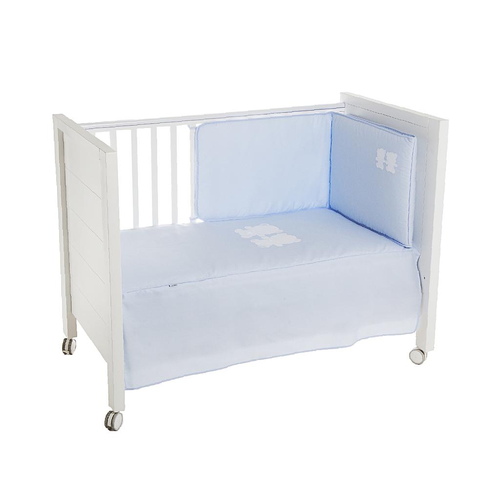 COLCHA+PROTECTOR CUNA 60 CLASSIC CELESTE