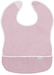 BABERO PLASTIFICADO CUADRADO DENIM ROSA