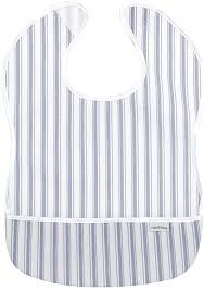 BABERO PLASTIF.CUADRADO DENIM AZUL/RAYA