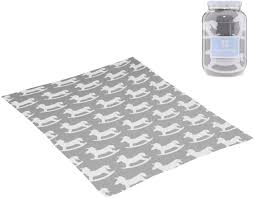 MANTA ALGODON 80X100CM GRIS PARD