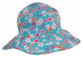 SOMBRERO FLORES TURQUESA ROSA BABY BANZ