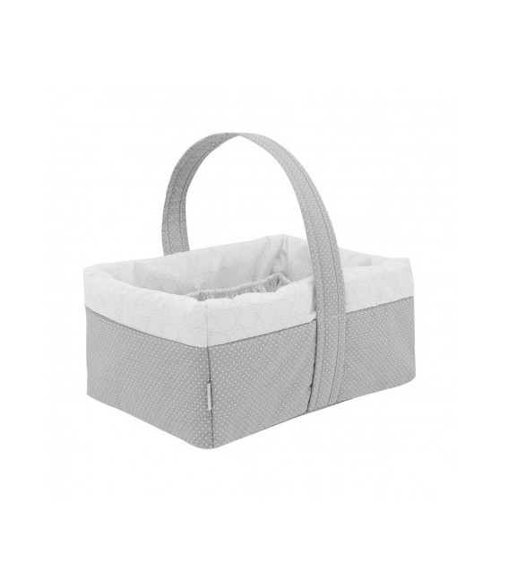 CANASTILLA ACOLCHADA PIC GRIS