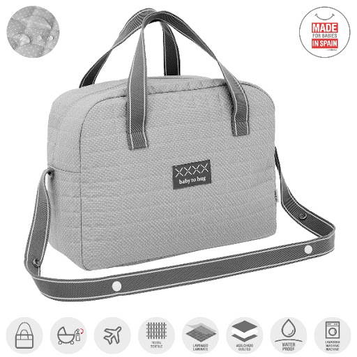BOLSO MATERNAL PROME PIC GRIS