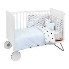 JUEGO 4 PCS CUNA 60 BE DOTS CELESTE