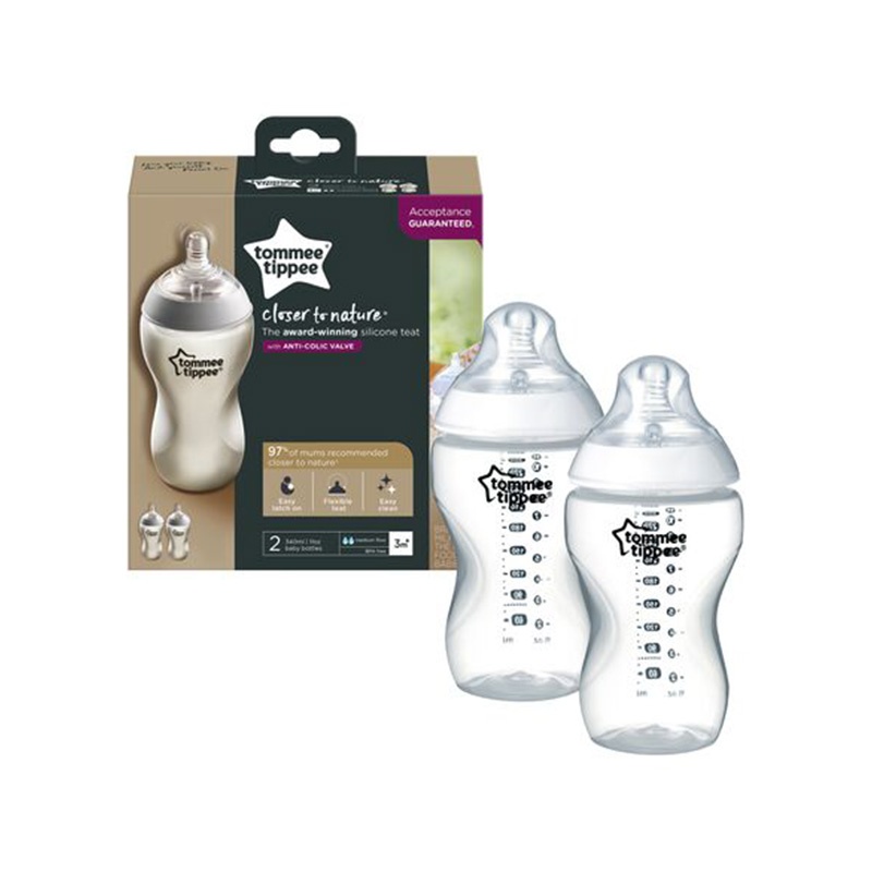 PACK DE 2 BIBERONES CTN 340ML LBA +3M