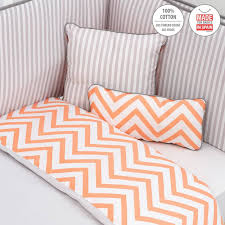 JUEGO 4 PCS CUNA 60 ZIGZAG CORAL
