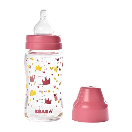 BIBERON BOCA ANCHA 240ML AMARILLO/ROSA