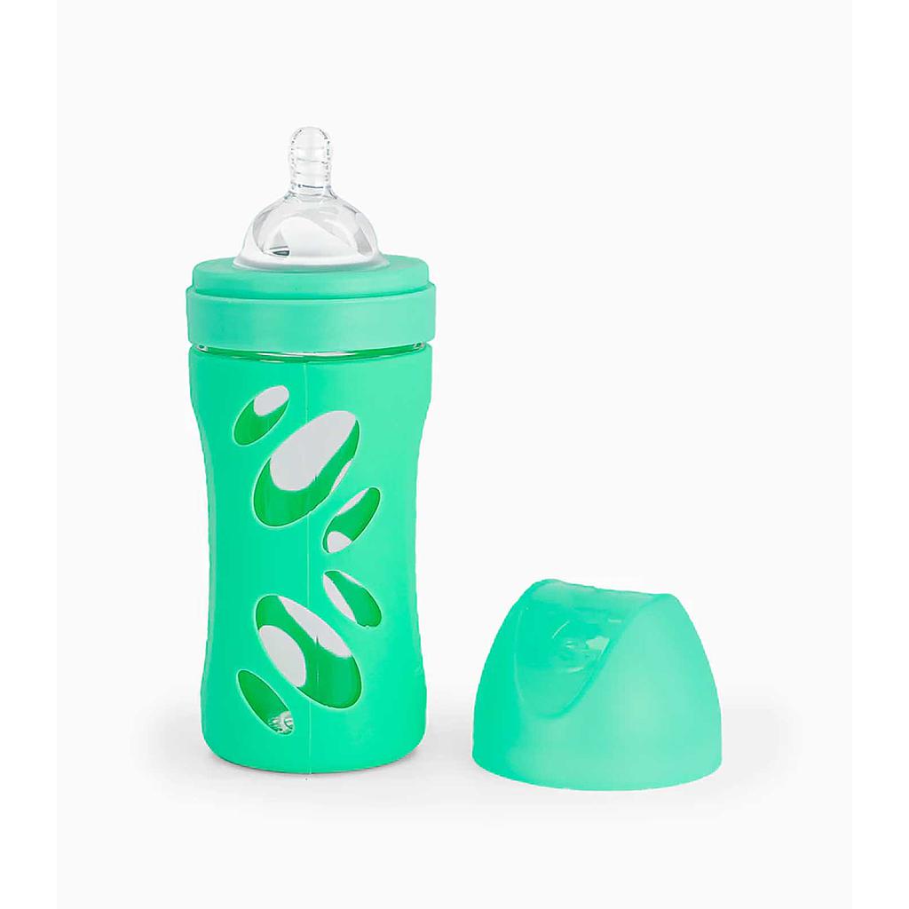 BIBERON CRISTAL ANTICOL.260ML PASTEL VER