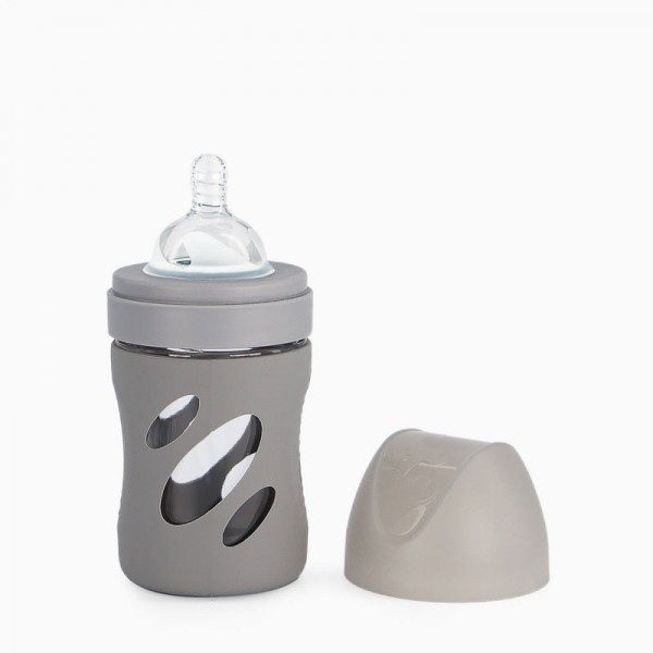 BIBERON CRISTAL ANTICOL.180ML PASTEL GRIS +0M