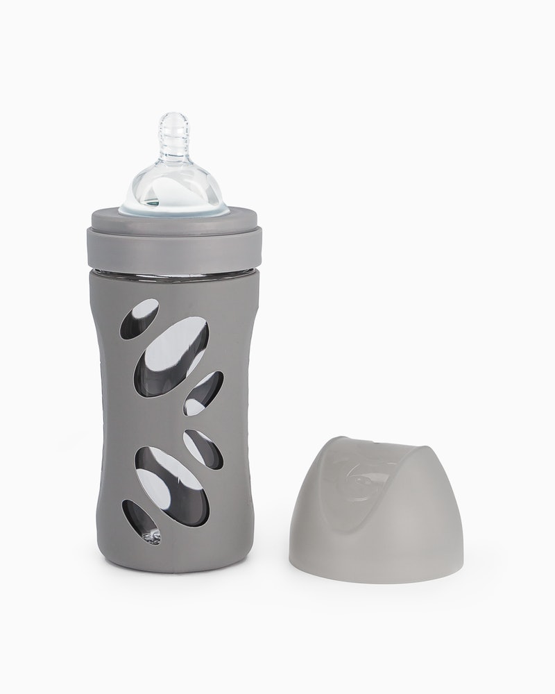BIBERON CRISTAL ANTICOL.260ML PASTEL GRIS +2M