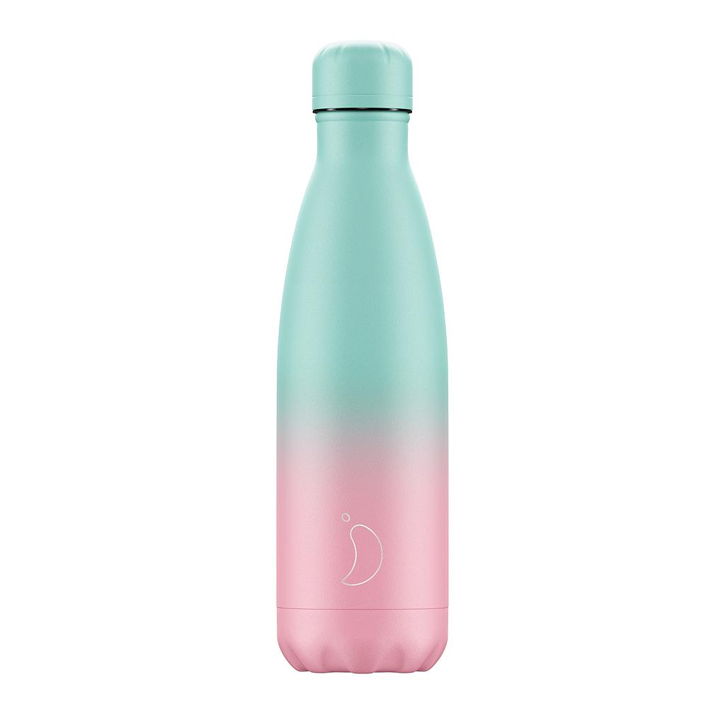 BOTELLA INOX CHILLY'S 500ML GRADIENT ROSA/MENTA