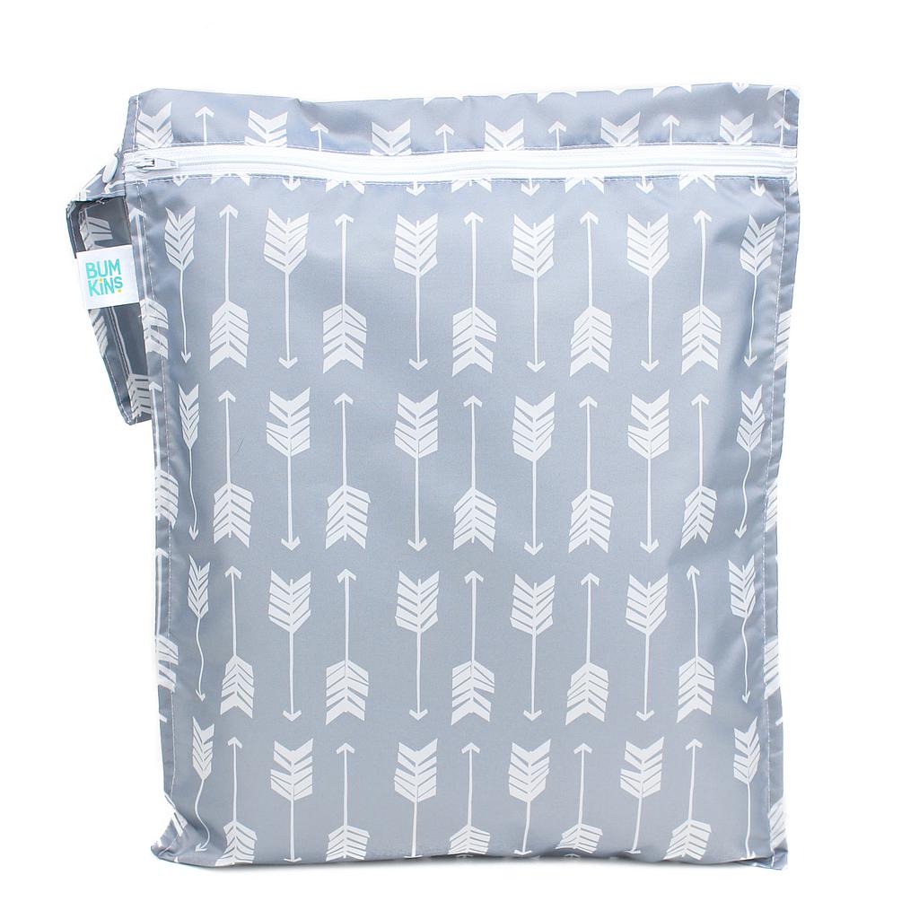 BUMKINS BOLSA IMPERMEABLE FLECHAS GRIS 30X35CM
