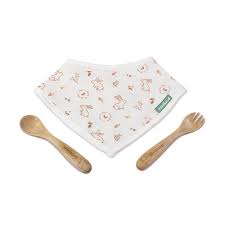 SET BANDANA+CUBIERTOS ECO NATUR PICNEAT BUNNY