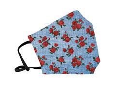 MASCARILLA FULI DENIM ROSES TALLA M