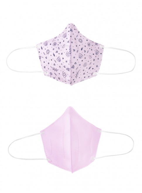 MASCARILLA DELUXE 2 UNDS FLORES ROSA T.S