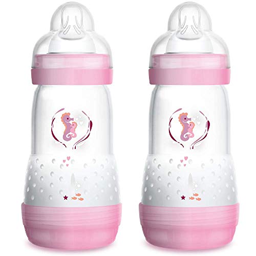 MAM PACK 2 BIBERONES ANTI COLIC 260ML ROSA