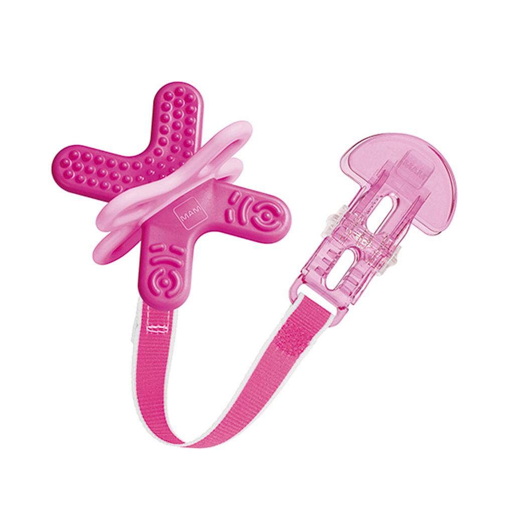 MAM MORDEDOR BITE&amp;RELAX 2+CLIP ROSA