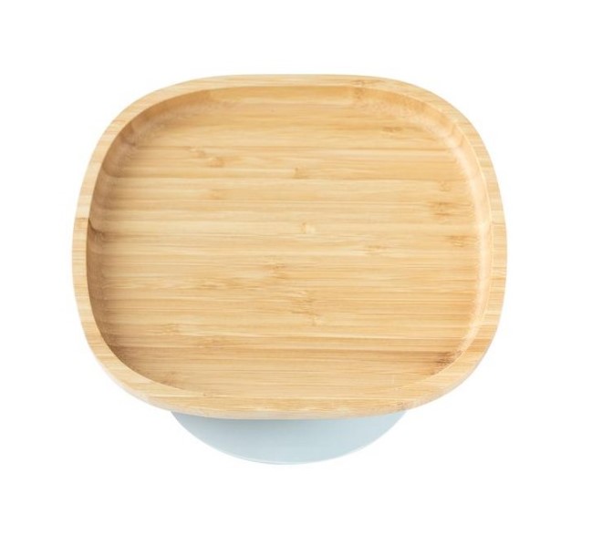 PLATO BAMBOO TODDLER SIN SECCIONES GRIS ECO RASCALS