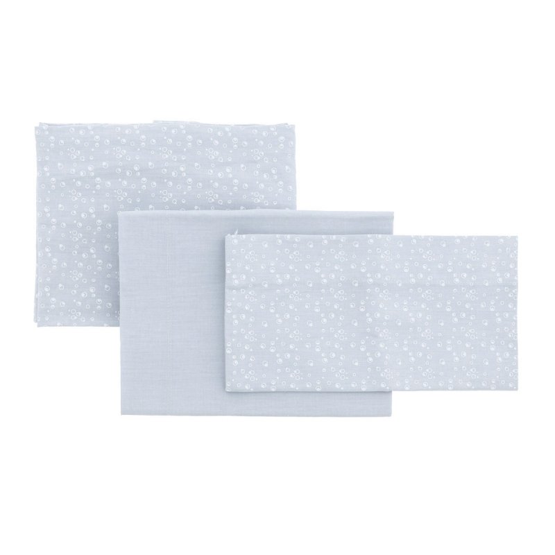 SABANA CUNA 70 3PCS 120X180 BE OCEAN GRIS