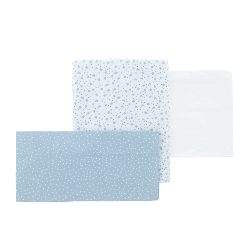 SABANA CUNA 3 PCS (CUNA 70) 120X180 CM FOREST AZUL