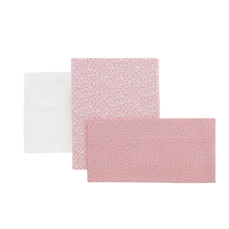 SABANA CAPAZO 3PCS 80X120CM FOREST ROSA