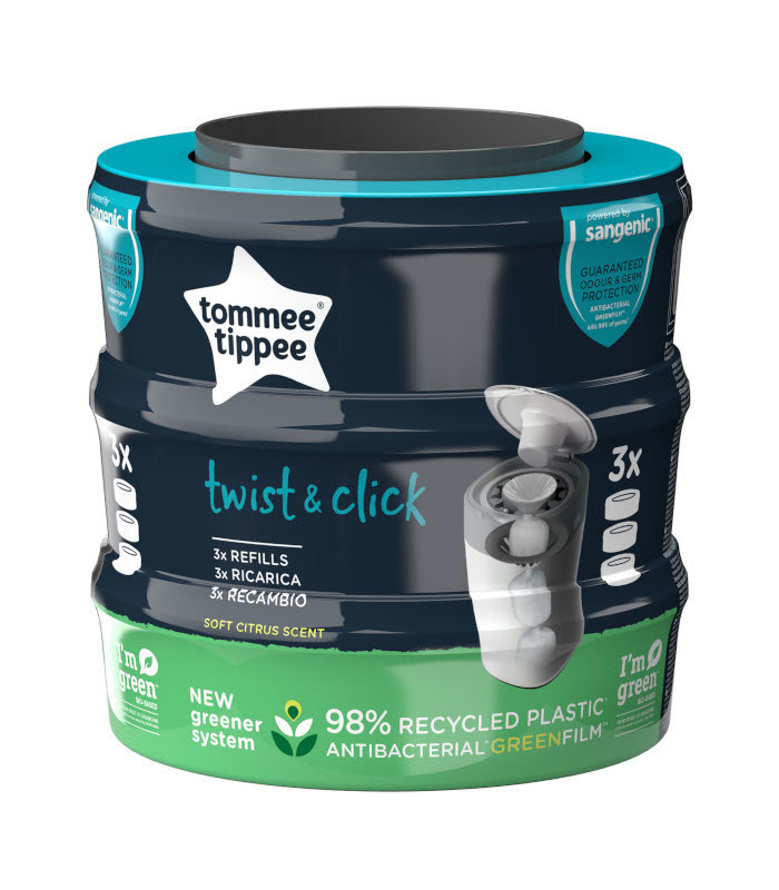 RECAMBIO SANGENIC 3 UNDS TWIST&amp;CLICK green film