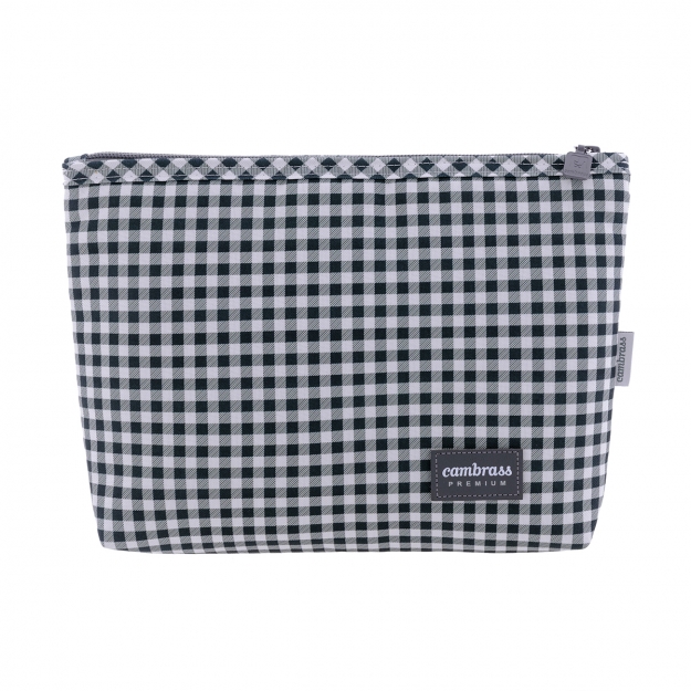 BOLSO ASEO VICHY NEGRO 6X28X20