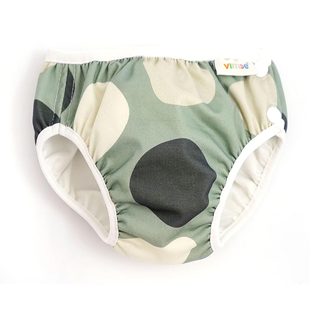 BAÑADOR PAÑAL FORMAS VERDE T.S