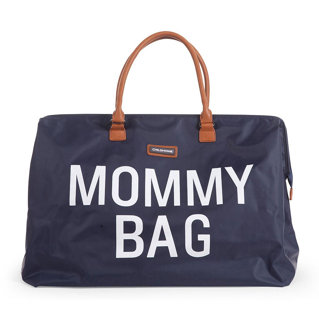 BOLSO MOMMY BAG GRANDE AZUL MARINO/BLANCO