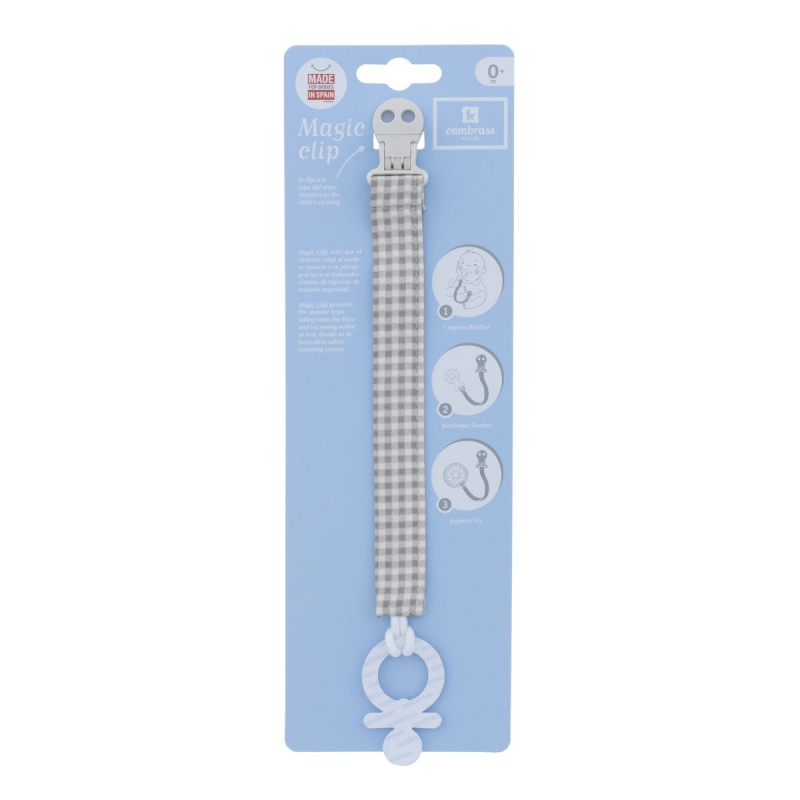 CADENA CHUPETE VICHY10 GRIS/VICHY