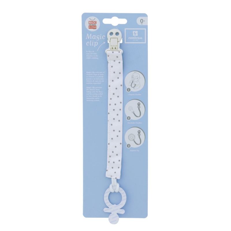CADENA CHUPETE VICHY10 GRIS/MOTA