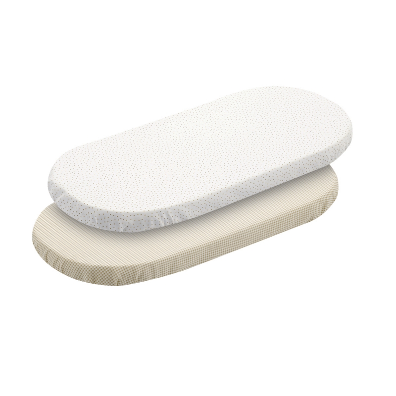 SABANA BAJERA CAPAZO PACK 2 UNDS VICHY10 BEIG